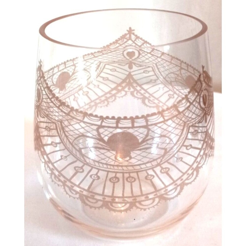 Target Gold Spider Stemless Wine  Acrylic Glasses Set of 4 NEW